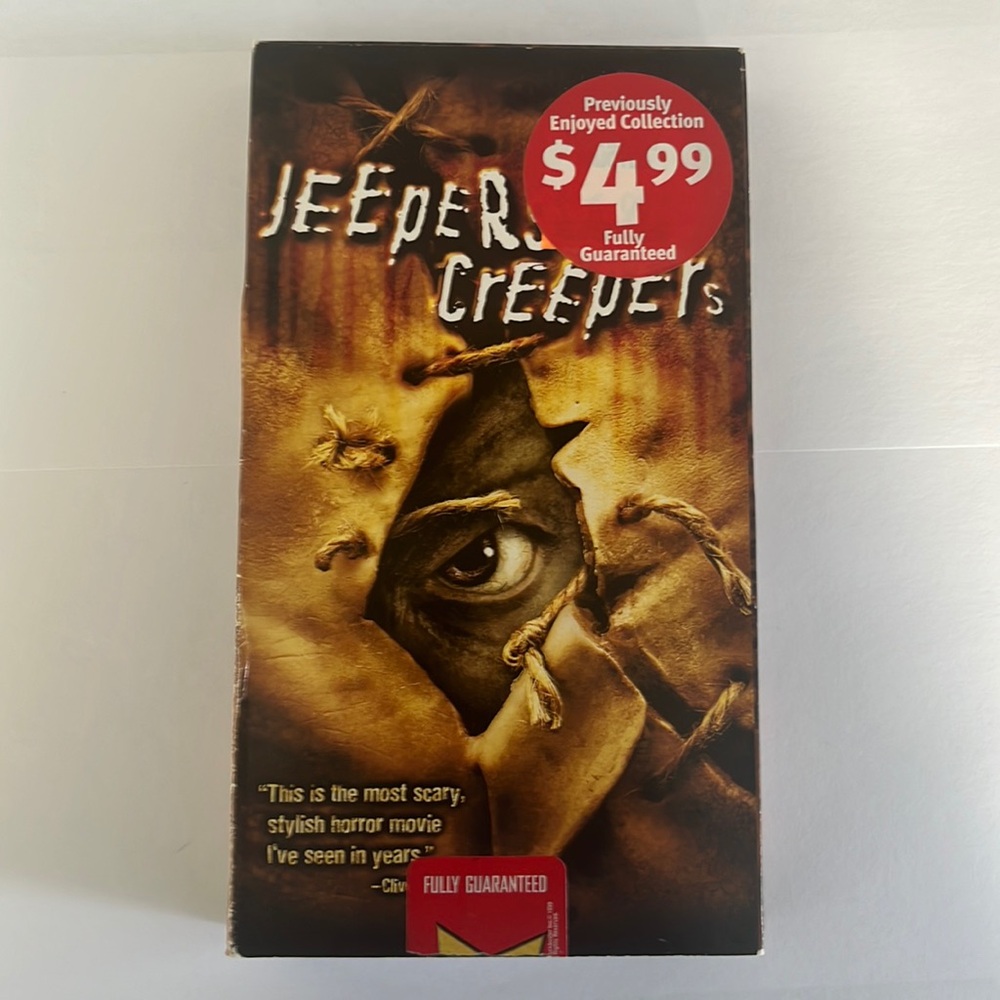 Vintage Jeepers Creepers VHS horror movie